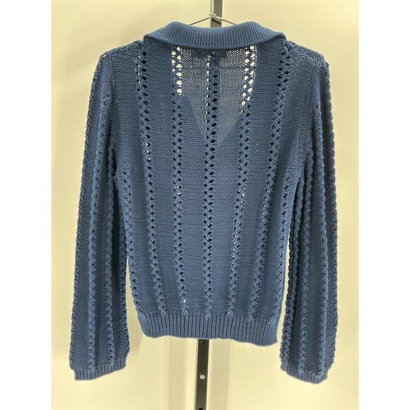 Jonathan Simkhai 'Berenice' Blue Cotton Polo Size S - Picture 3 of 4